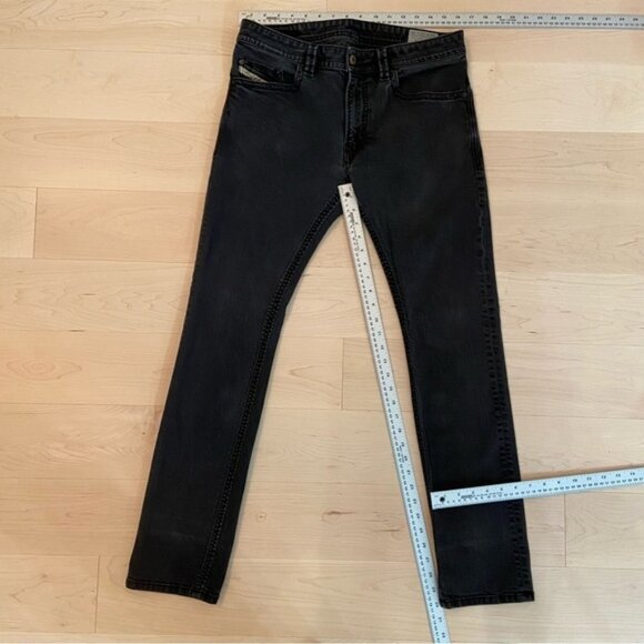 Diesel men Thavar slim skinny jeans black strong lightly stretch denim size 32 - Picture 9 of 10